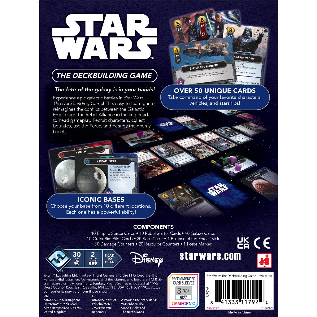 Fantasy Flight Publishing Star Wars: The Deckbuilding Game with Darth Vader and Luke Skywalker - View 3
