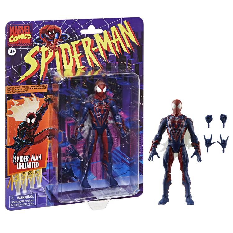 Hasbro Spider-Man Marvel Legends Retro Collection Spider-Man Unlimited Plastic Action Figure - View 10