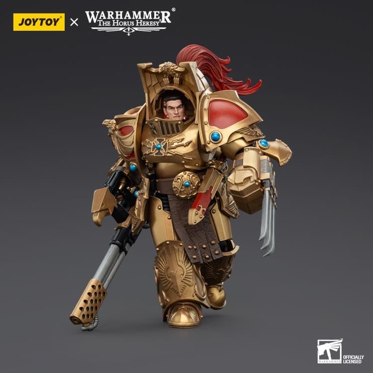 JoyToy Warhammer The Horus Heresy Legio Custodes Aquilon Terminator Squad Aquilon with Infernus Firepike 1/18 Scale Action Figure - View 7