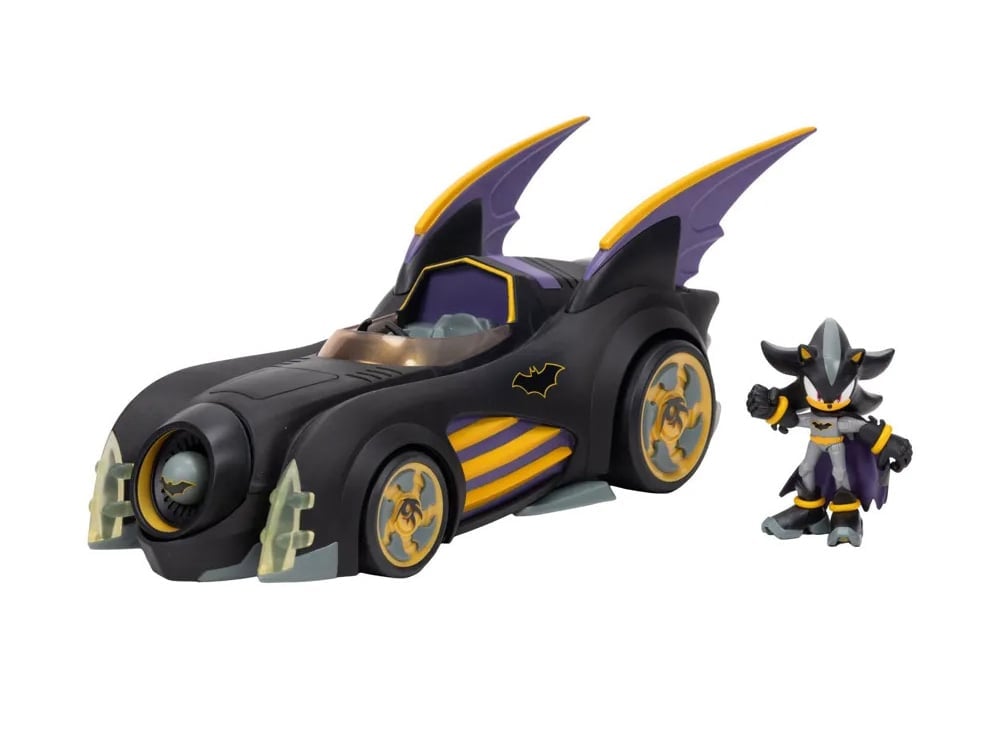 Jakks Pacific DC Comics x Sonic the Hedgehog Batmobile and Shadow as Batman Set - View 2