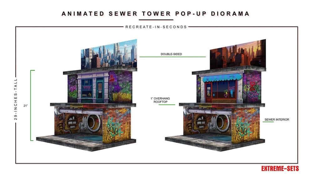 Extreme-Sets Animated Sewer Tower 1/12 Scale Pop-Up Diorama from the Multiverse Collection - View 7