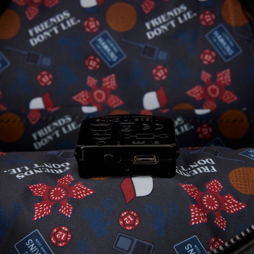 Loungefly Stranger Things 10th Anniversary Light-Up Mini Backpack with Eleven, Mike, Lucas, Dustin and Will - View 6