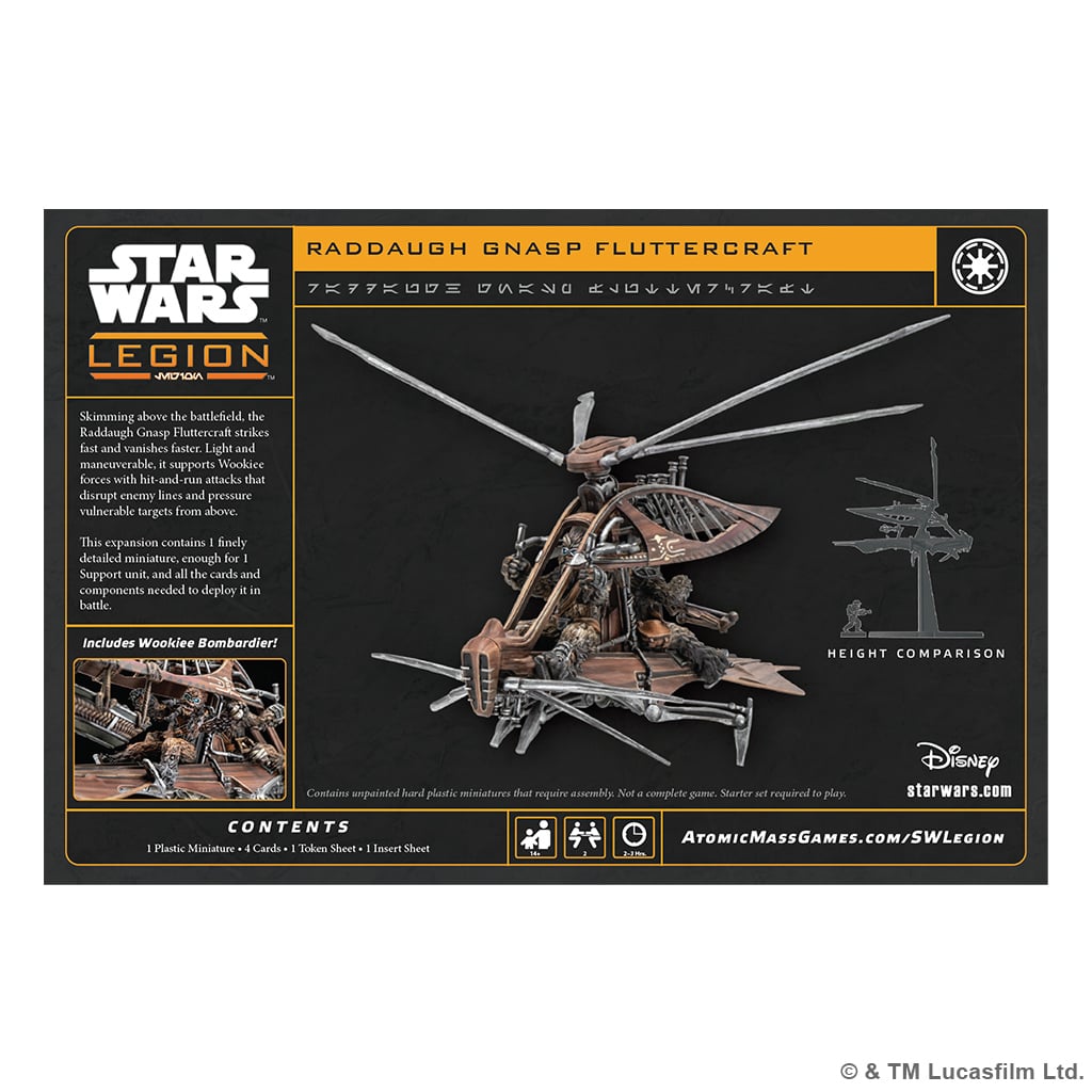Atomic Mass Games Star Wars: Legion Raddaugh Gnasp Fluttercraft Plastic Miniatures Expansion - View 3