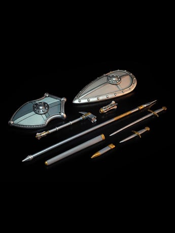 Four Horsemen Mythic Legions Necronominus Knights of Eathyron Weapons Pack Accessory Pack