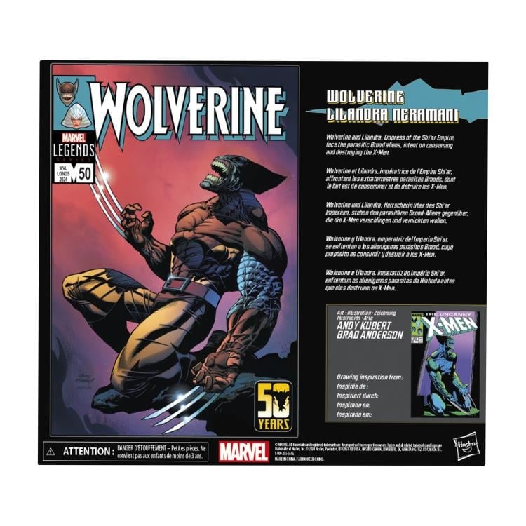 Hasbro Marvel Legends Wolverine 50th Anniversary Wolverine and Lilandra Neramani Action Figure Two-Pack - View 15