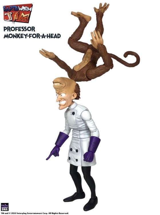 Premium DNA Earthworm Jim Professor Monkey-For-A Head 1/12 Scale Figure - View 3