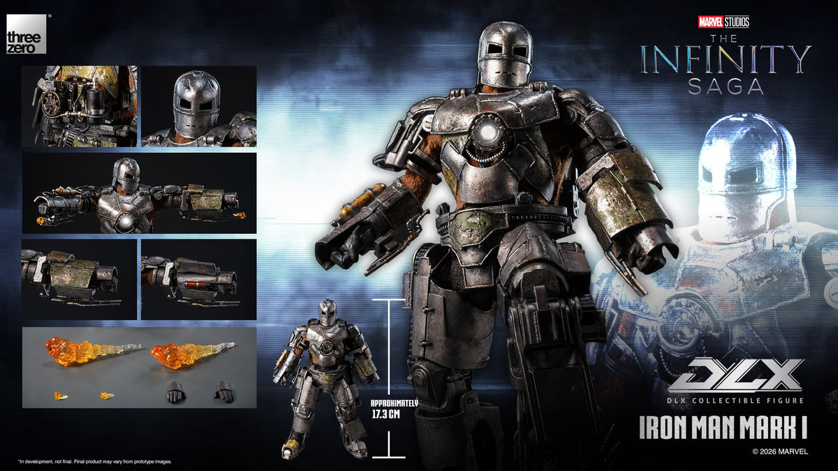 threezero Marvel Infinity Saga DLX Iron Man Mark 1 1/12 Scale 7-Inch Action Figure - View 17