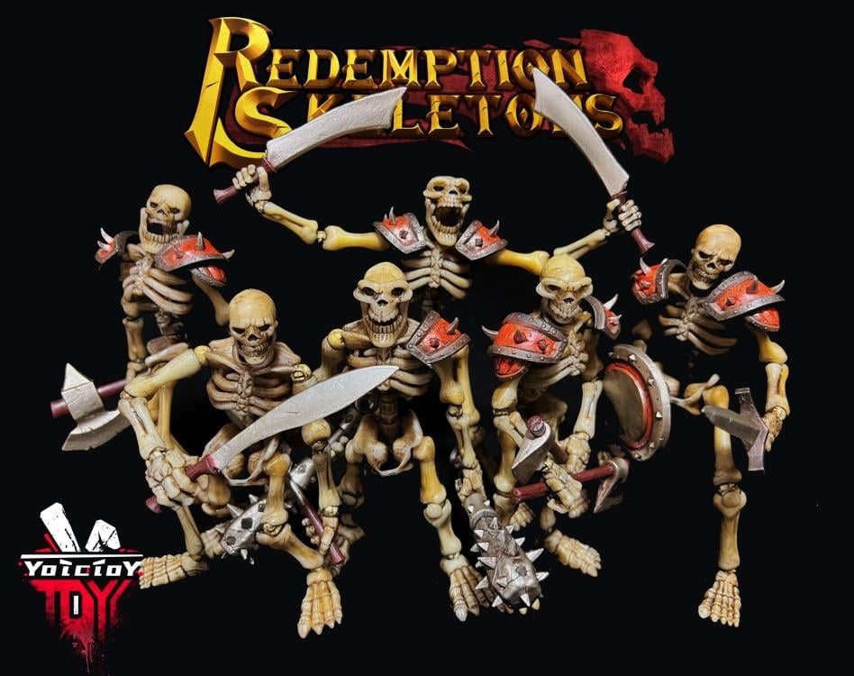 GhostRabbit YoToToY Redemption Skeletons Night Tricksters Set of 6 Skeleton Figures, 7.28-Inch - View 4