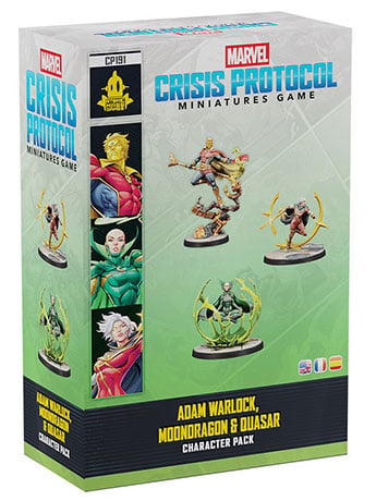 Atomic Mass Games Marvel: Crisis Protocol Adam Warlock, Moondragon & Quasar Character Pack Miniatures