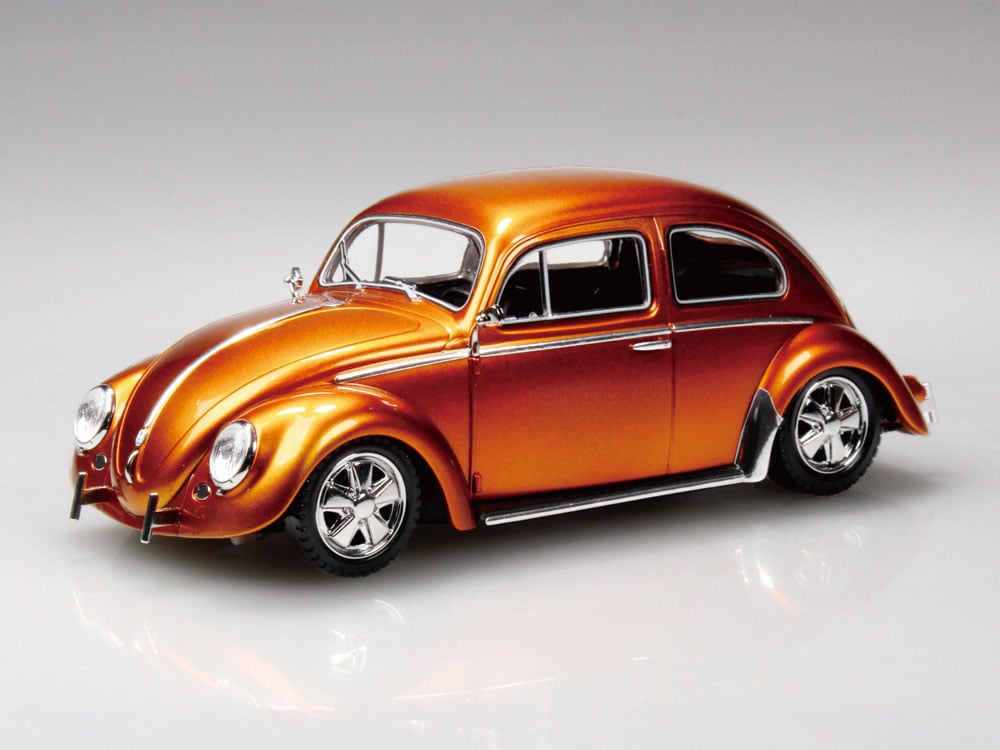 Aoshima Snap Kit No.20CU-MO Volkswagen Beetle Custom (Metallic Orange) 1/32 Scale Model Kit - View 2