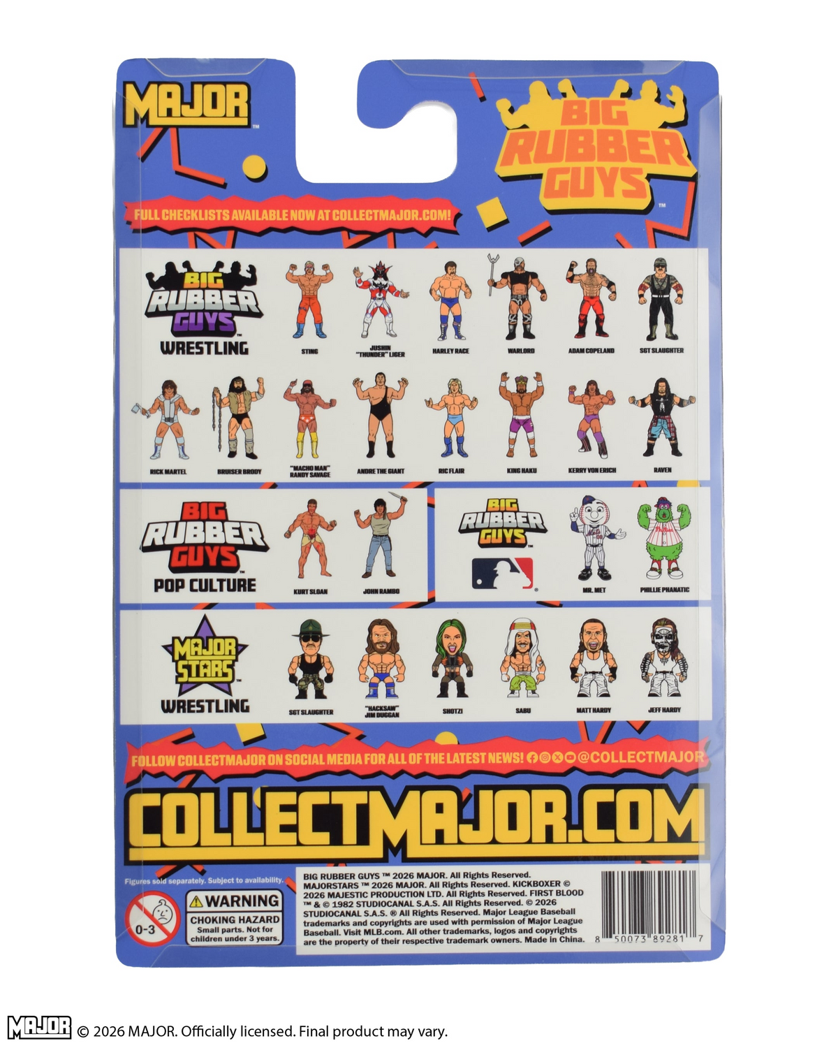 Major Big Rubber Guys Road Warrior Hawk (Gold) 8-Inch Wrestling Figure - View 6