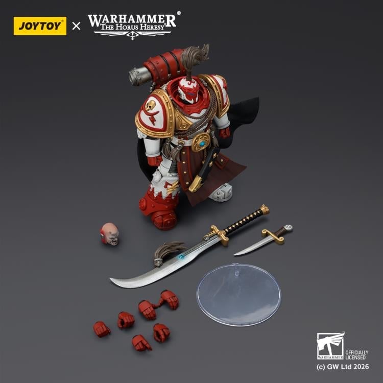 JoyToy Warhammer The Horus Heresy White Scars Hibou Khan Seeker of Atonement with The Breath of the Storm Powersword 1/18 Scale Action Figure - View 13