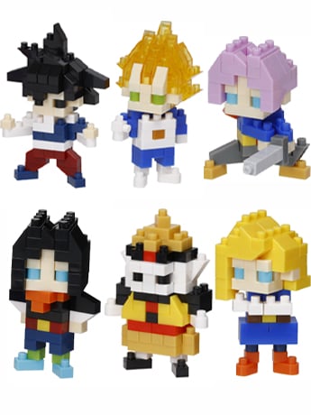 Kawada Dragon Ball Z Nanoblock Mininano Series Box of 6 Characters