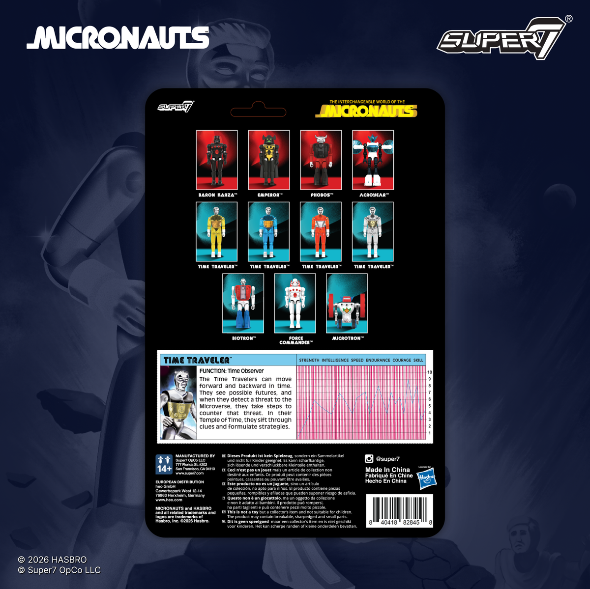 Super7 Micronauts ReAction+ Time Traveler (Translucent Clear) Action Figure - View 4