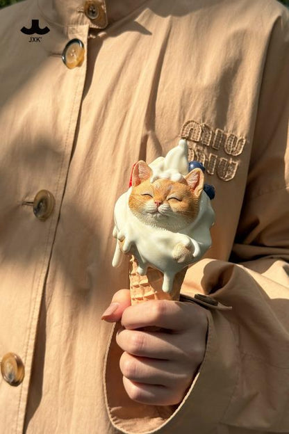 JxK.Studio Kitty Cone Cat Figure, 7-Inch Resin Display Piece - View 14