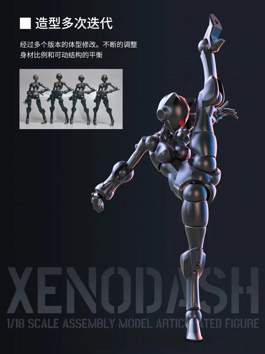 Sheik Mainland 3 Min Project Xenodash (Peach Ver.) 1/18 Scale Plastic Model Kit - View 11