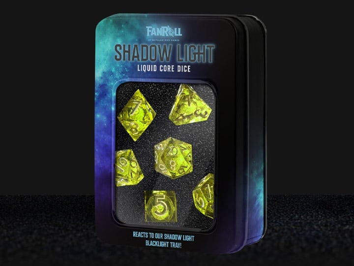 FanRoll Elixir Liquid Core Shadow Light Acrylic Dice Set - View 2