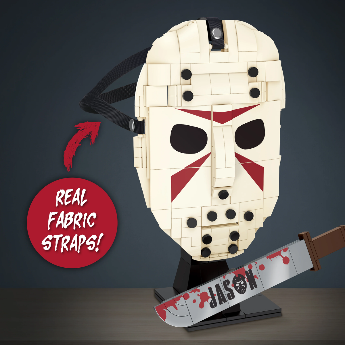 Brickcraft Jason Universe Jason's Mask 45th Anniversary Brick Building Set (9.2-Inch) - View 6