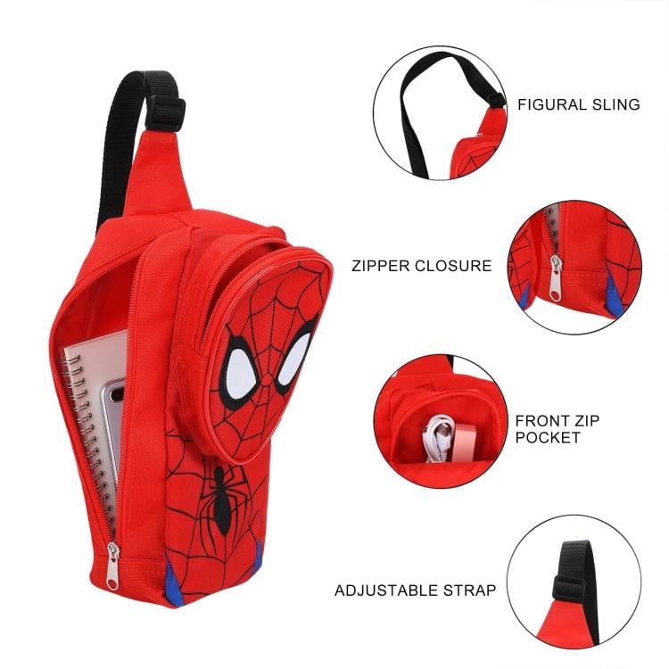 Bioworld Marvel Spider-Man 3D Character Sling Bag, 5.25-Inch - View 7