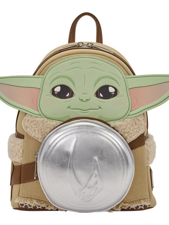 Loungefly Star Wars: The Mandalorian Grogu Cosplay 10.5-Inch Mini Backpack in Polyurethane