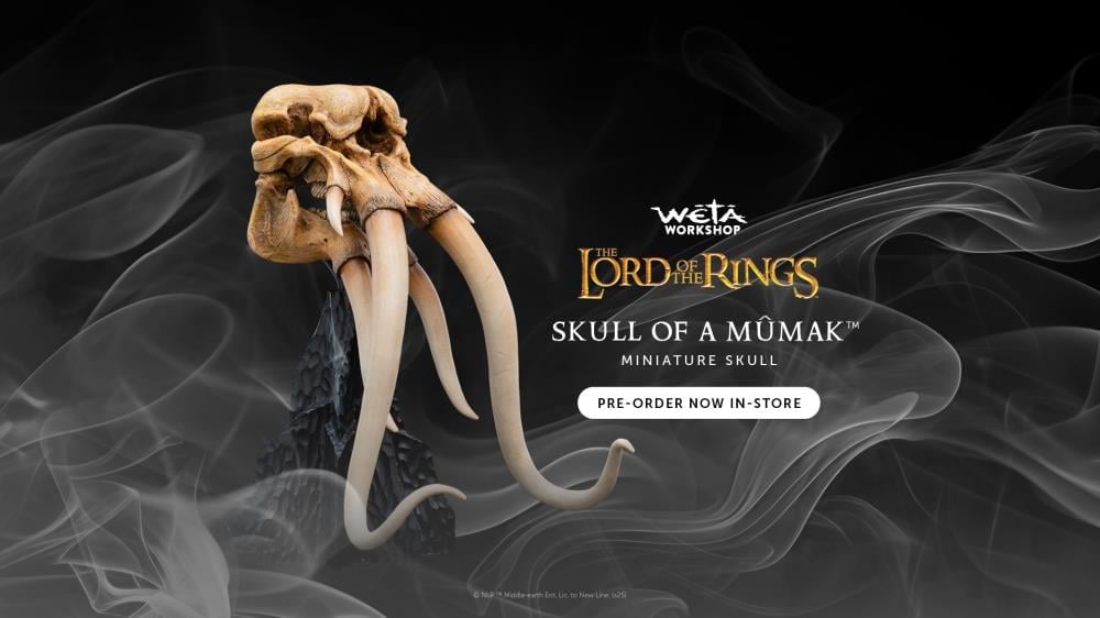 Weta Workshop The Lord of the Rings Skull of a Mumak Miniature Skull Replica (5.8-Inch) - View 3