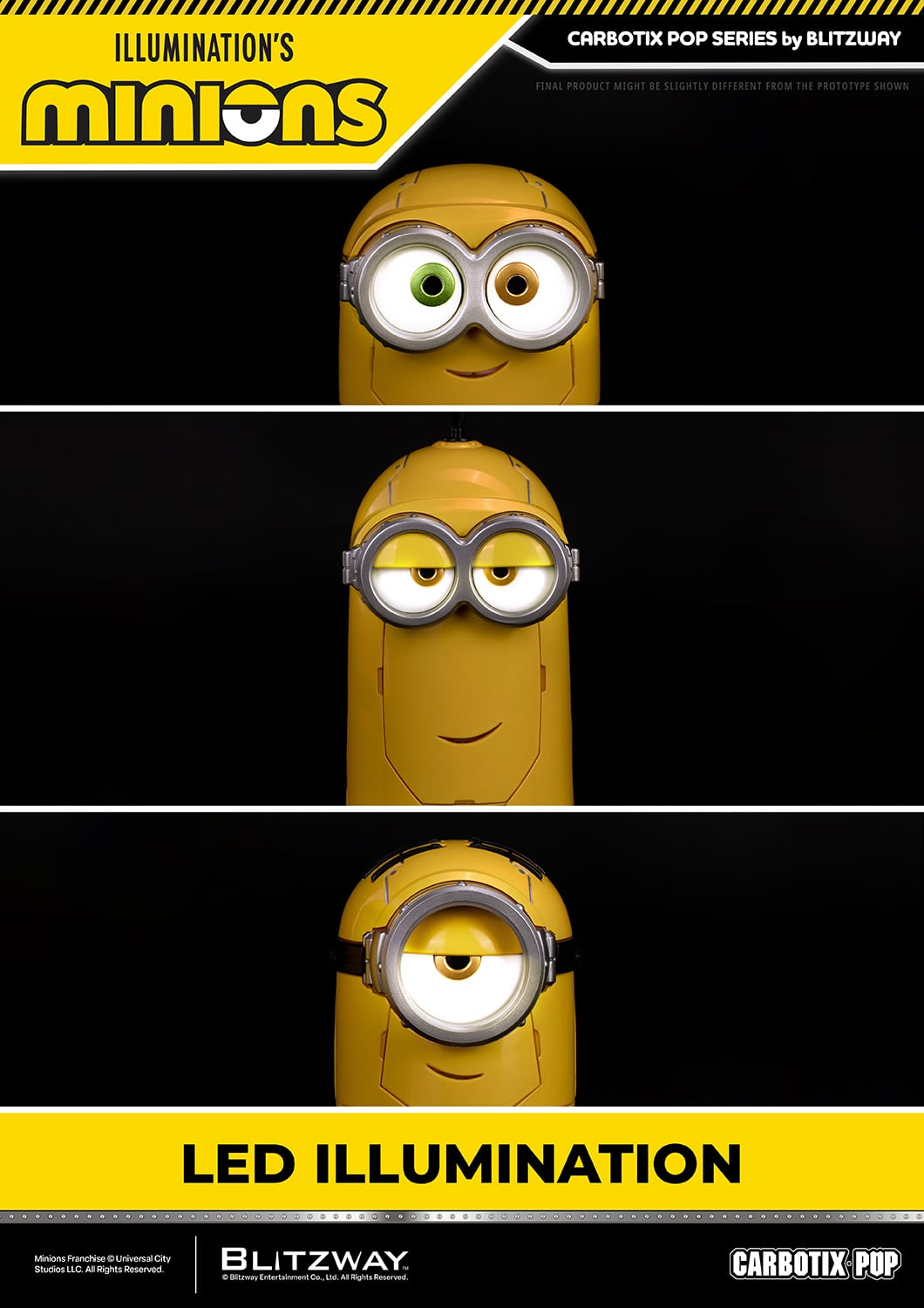 Blitzway Minions Carbotix Pop Bob, Stuart & Kevin Deluxe Ver. Action Figure Three-Pack - View 21