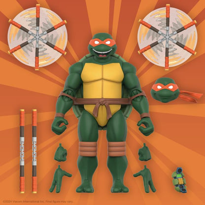 Super7 Teenage Mutant Ninja Turtles Ultimates! Michelangelo (2003 Animated Series) Action Figure - View 4