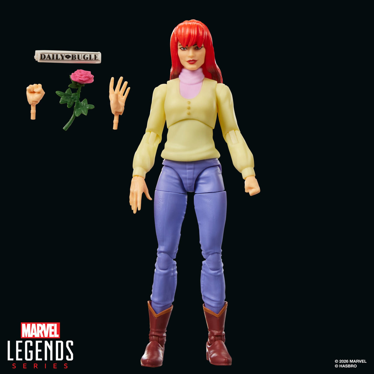 Hasbro Spider-Man: The Animated Series Marvel Legends Retro Collection Mary Jane Action Figure - View 7