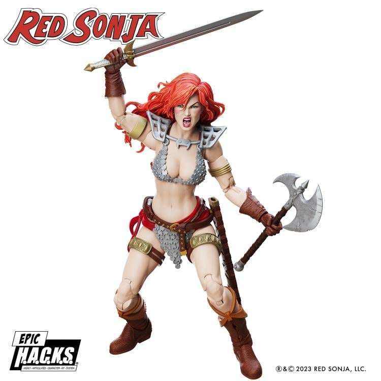 Boss Fight Studio Red Sonja 50th Anniversary EPIC H.A.C.K.S. Red Sonja 1/12 Scale Action Figure - View 6