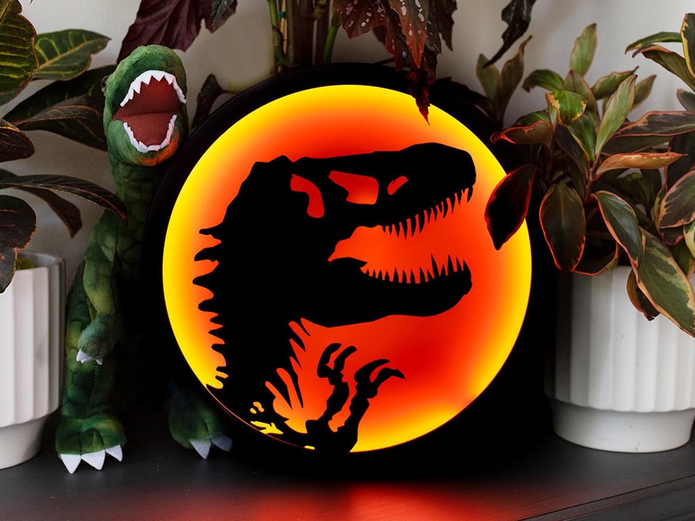 Ukonic Jurassic Park Back Lit T-Rex Logo LED Light (13-Inch) - View 2