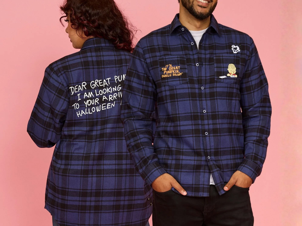 Cakeworthy Peanuts It's the Great Pumpkin, Charlie Brown Flannel Shirt - View 2