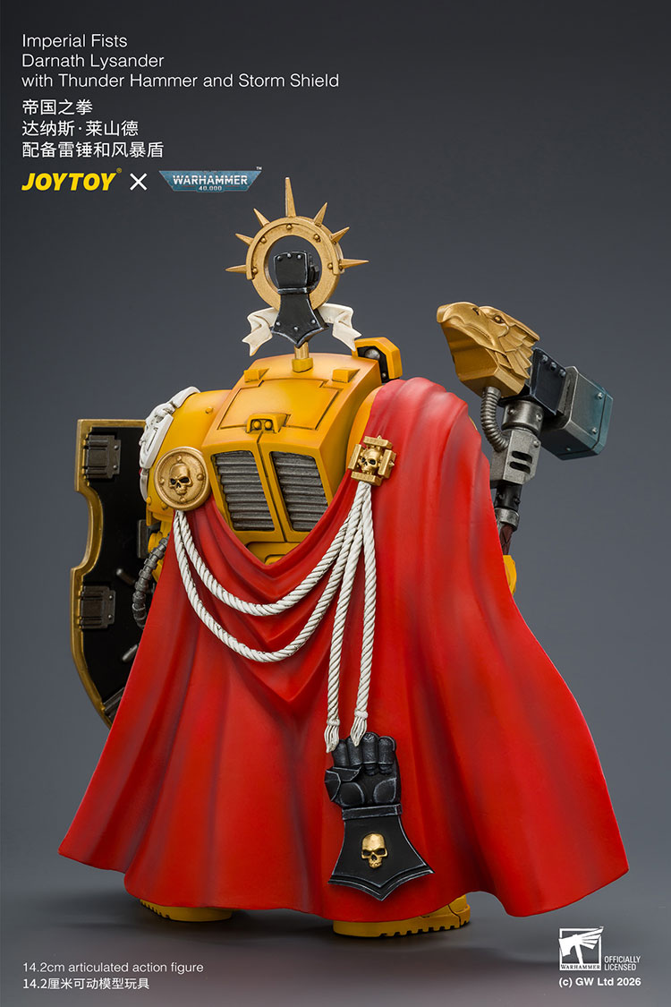 JoyToy Warhammer 40,000 Imperial Fists Darnath Lysander 1/18 Scale Plastic Action Figure 5.6-Inch - View 6