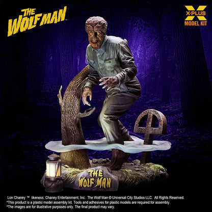 X-Plus Universal Monsters Lon Chaney Jr. as The Wolf Man 1/8 Scale Model Kit (Reissue, 9-Inch) - View 3