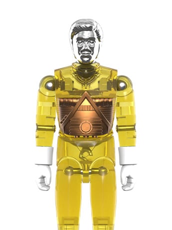 Super7 Micronauts ReAction+ Time Traveler (Translucent Yellow) Action Figure