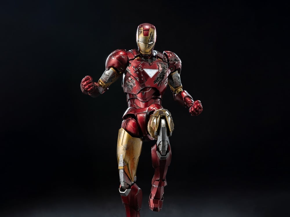 threezero Marvel Infinity Saga DLX Iron Man Mark 6 (Battle Damaged Ver.) 1/12 Scale 7-Inch Action Figure - View 2