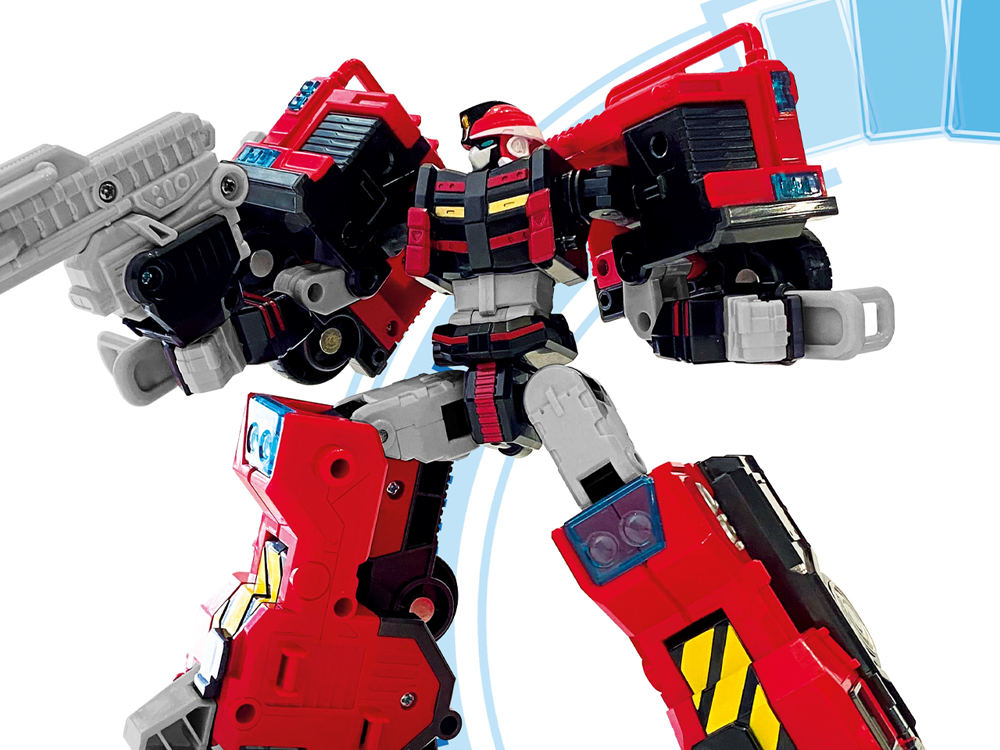 SAMG Metal Cardbot Mega Class Fire Buster Action Figure - View 2