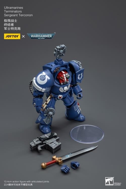 JoyToy Warhammer 40K Ultramarines Terminators Sergeant Terconon 1/18 Scale Action Figure - View 10