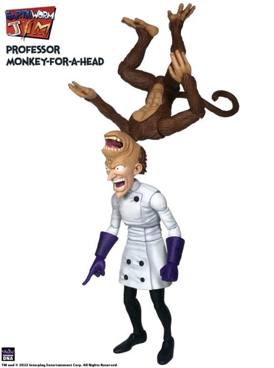 Premium DNA Earthworm Jim Professor Monkey-For-A Head 1/12 Scale Figure - View 4