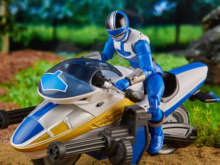 Hasbro Power Rangers Time Force Lightning Collection Deluxe Blue Ranger and Vector Cycle Set - View 2