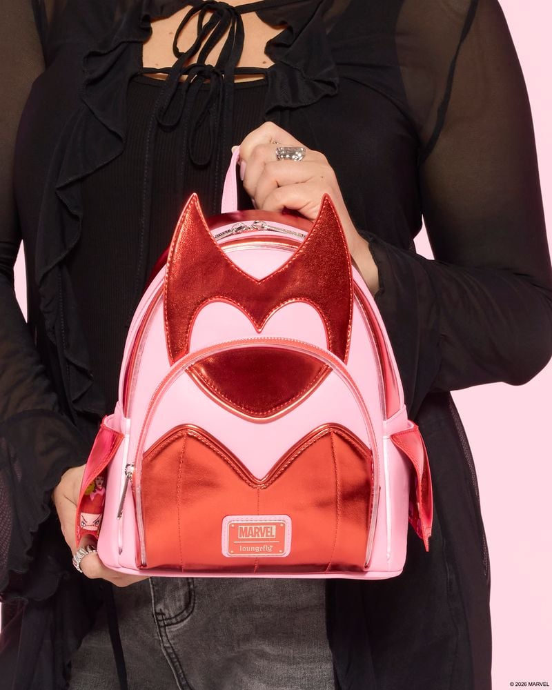 Loungefly Marvel Scarlet Witch Light-Up Mini Backpack, 10.5-Inch Polyurethane - View 9