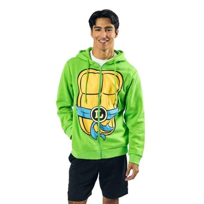 Bioworld Teenage Mutant Ninja Turtles Leonardo Cosplay Zip-Up Hoodie, Polyester - View 6