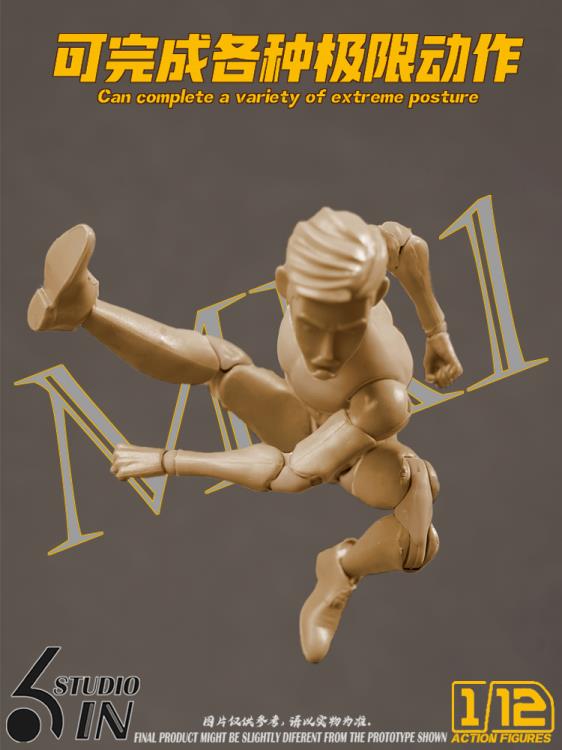 6in Studio 1/12 Scale Male Body (MK I) Plastic Action Figure Base Body - View 4