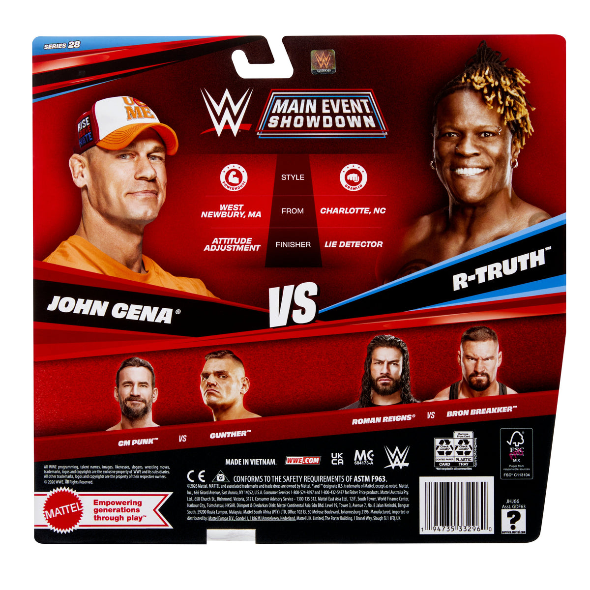Mattel WWE Championship Showdown Series 28 John Cena vs. R-Truth Two-Pack - View 7
