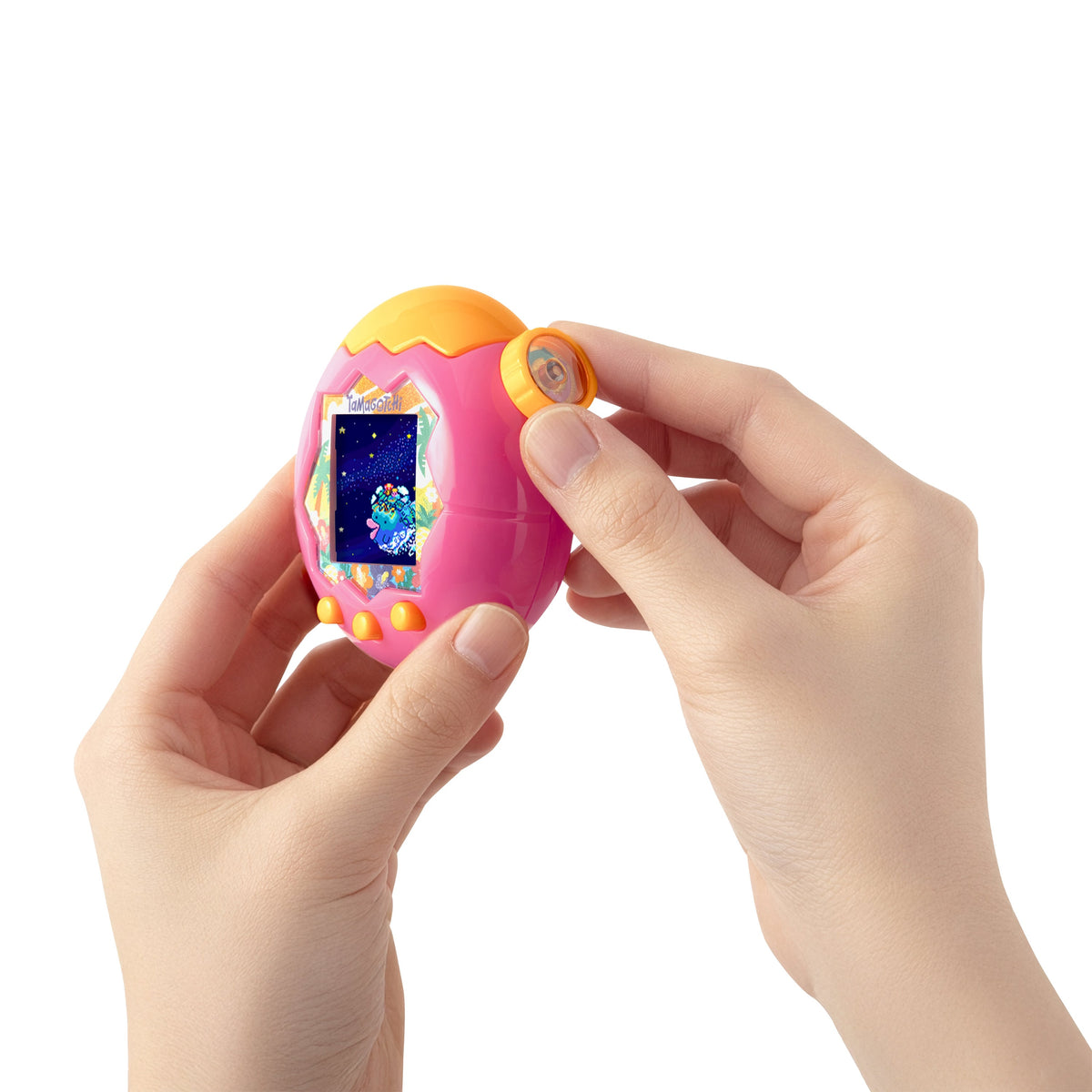 Bandai Tamagotchi Paradise (Orange Tropics) Plastic Virtual Pet, 3-Inch - View 7