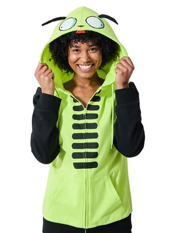Bioworld Invader Zim Gir Cosplay Hoodie Apparel for Fans