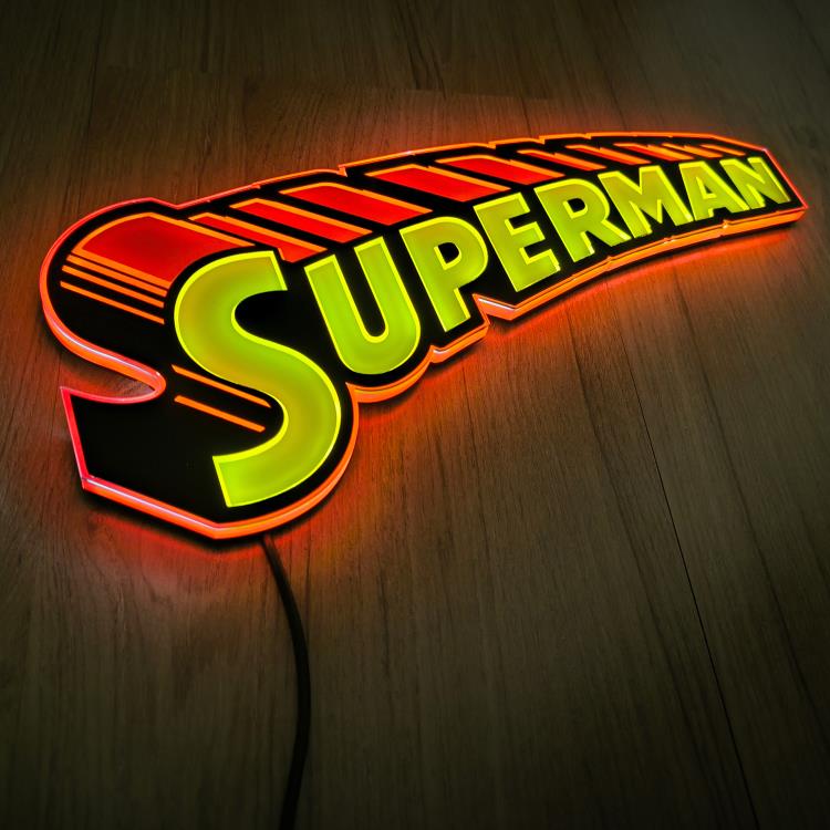 Brandlite DC Classics DC Comics Superman Retro LED Logo Sign (5-Inch) - View 4