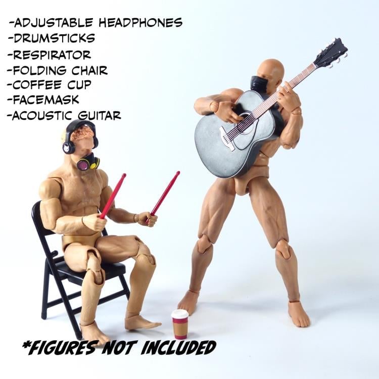 Happycat Industries Game On! Super Action Stuff Set B - Cats with Knives 2 Action Figure Accessory Set 1/12 Scale - View 18