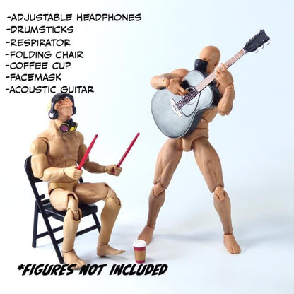 Happycat Industries Game On! Super Action Stuff Set B - Cats with Knives 2 Action Figure Accessory Set 1/12 Scale - View 18