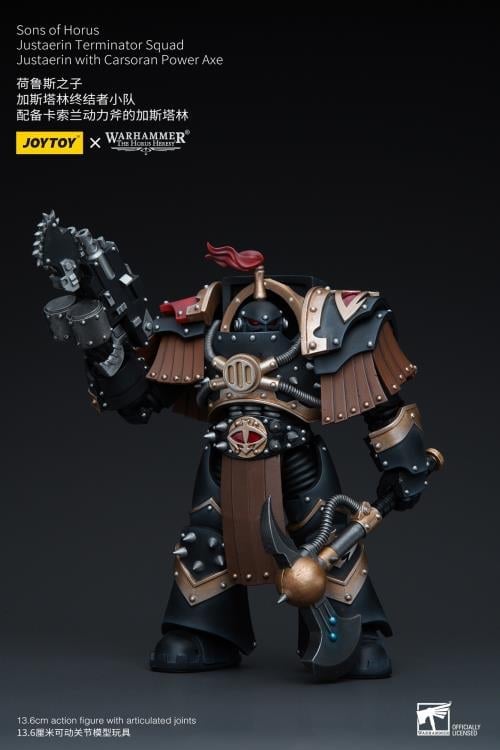 JoyToy Warhammer The Horus Heresy Sons of Horus Justaerin Terminator Squad Justaerin with Carsoran Power Axe 1/18 Scale Action Figure - View 4