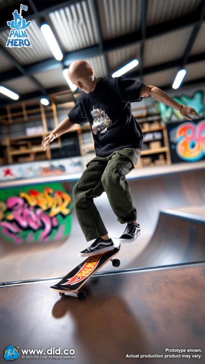 DiD Palm Hero Simply Fun Series The Skateboarder 1/12 Scale Action Figure - View 15